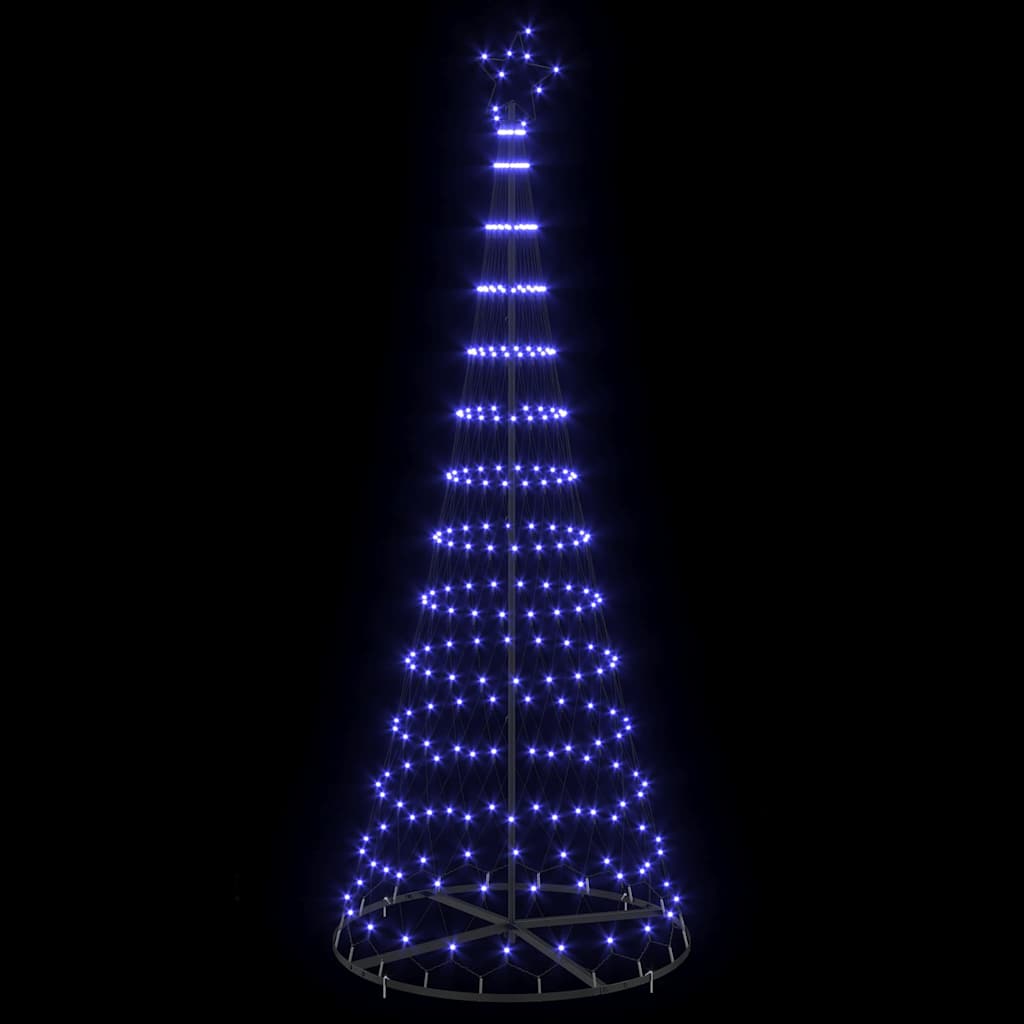 LED Christmas Tree with 290 LEDs Blue 100 x 100 x 250 cm Metal
